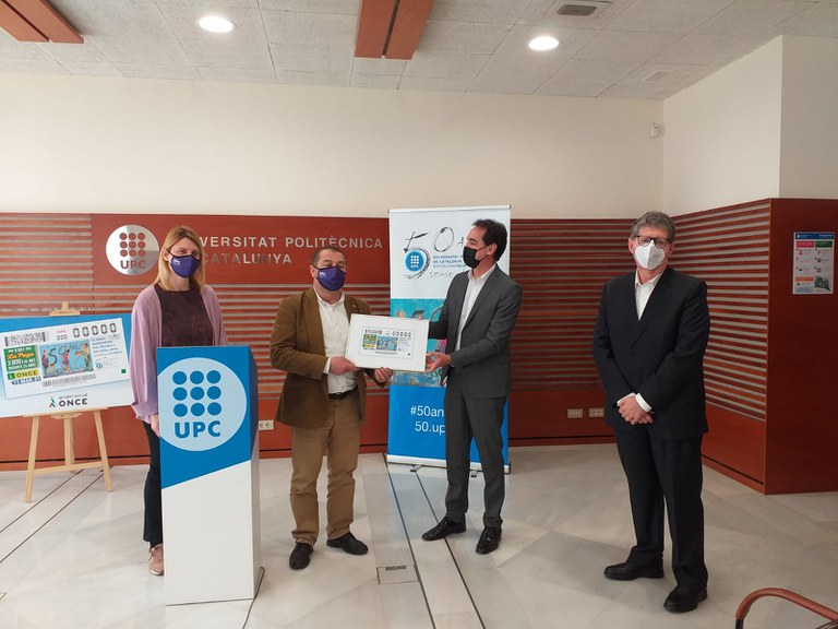 Presentació del cupó ONCE amb motiu del 50è aniversari de la UPC