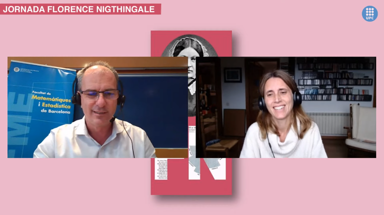 Jornada Florence Nightingale a la FME amb Jaume Franch, degà de la FME, i Clara Prats de BIOCOM-SC