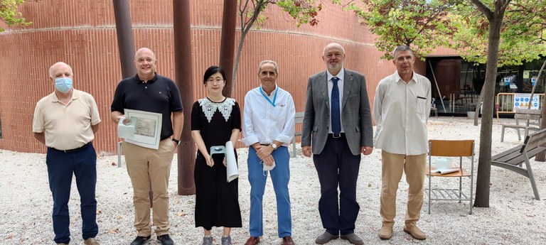 Lliurament dels premis ARCHIVE SERIES – 2 amb la participació del rector, el director de l'ETSAB i el vr. d'Arquitectura, Infraestructures i Territori