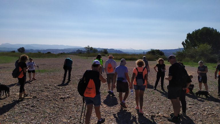 Un dels grups participants durant la UPCamina: georuta per Manresa