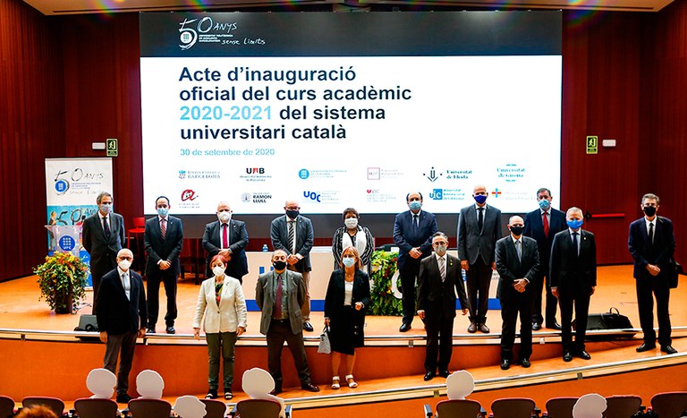 Inauguració del curs acadèmic 2020-2021 del sistema universitari català