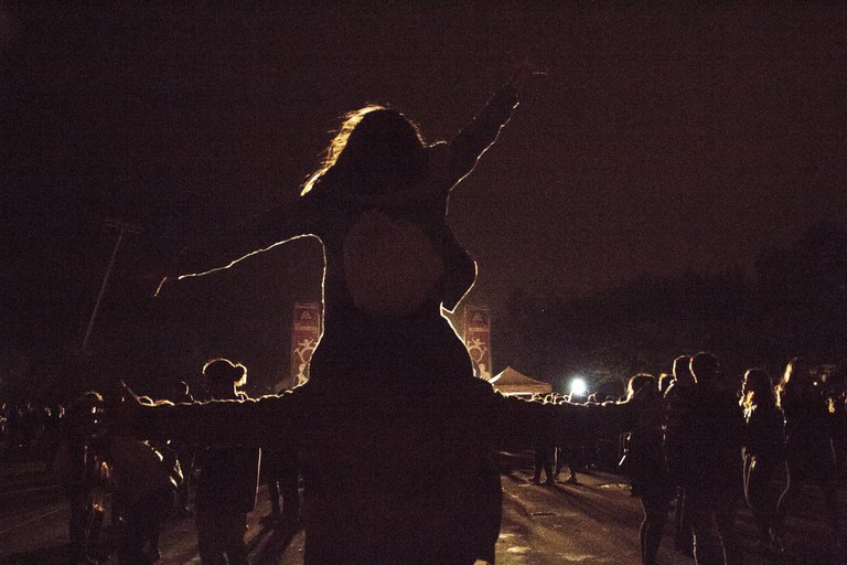 El públic durant la Telecogresca 2018 al Parc del Fòrum