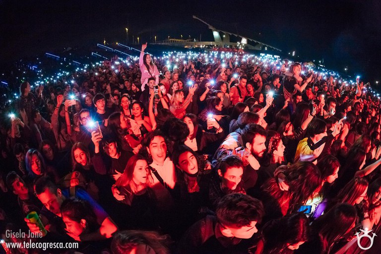El públic durant la Telecogresca 2019 al Parc del Fòrum