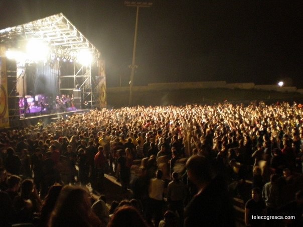 L'escenari durant la Telecogresca 2009 al Parc del Fòrum