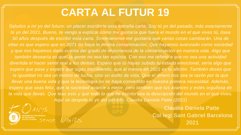 Carta al futur 19