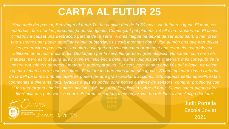 Carta al futur 25
