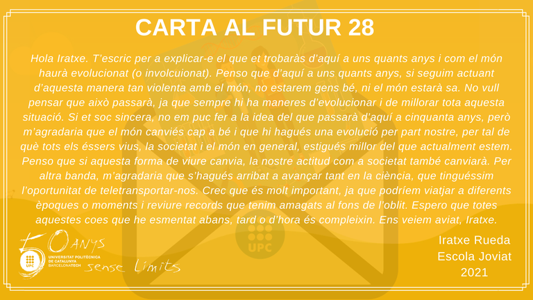 Carta al futur 28