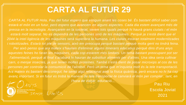 Carta al futur 29