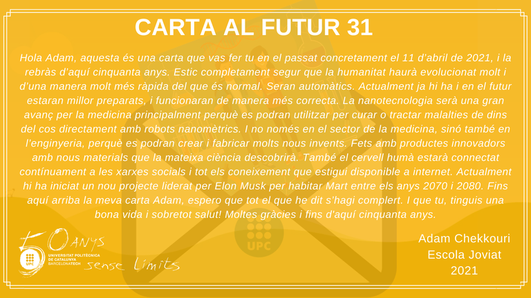 Carta al futur 31