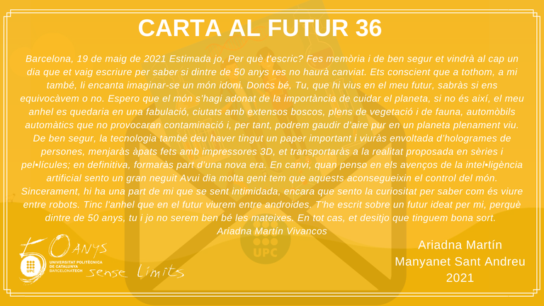 Carta al futur 36