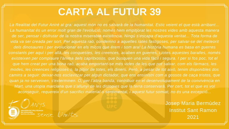 Carta al futur 39