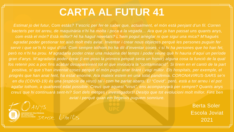 Carta al futur 41