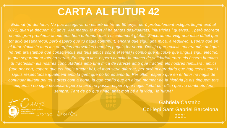 Carta al futur 42