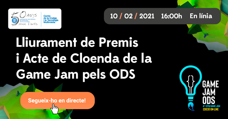 Game Jam pels ODS  — Entrega de premis